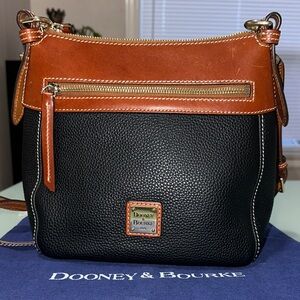 Dooney & Bourke Black and Tan Crossbody Bag